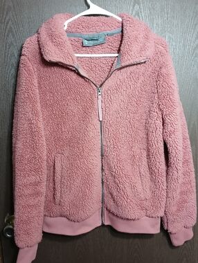 Free Country Rose Pink Teddy Sherpa Zip Jacket
